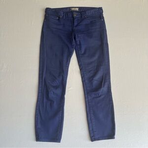 Free People Woman’s Indigo Blue Cotton Blend Chino Pants Straight Leg Stretch